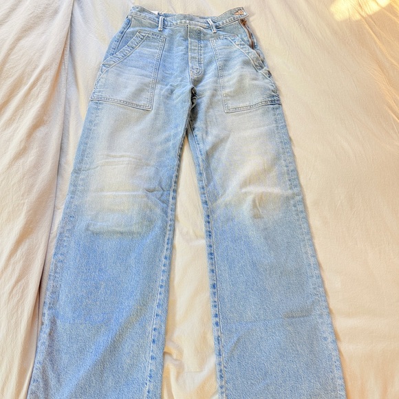 MOTHER Vintage Blue Straight Leg Jeans - Picture 3 of 6